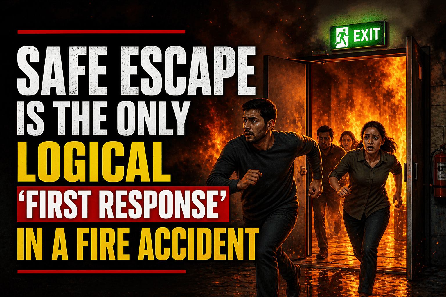 SAFE ESCAPE IS THE ONLY LOGICAL ‘FIRST RESPONSE’ IN A FIRE ACCIDENT